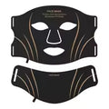 Masque LED luminothérapie visage et cou en silicone noir mat